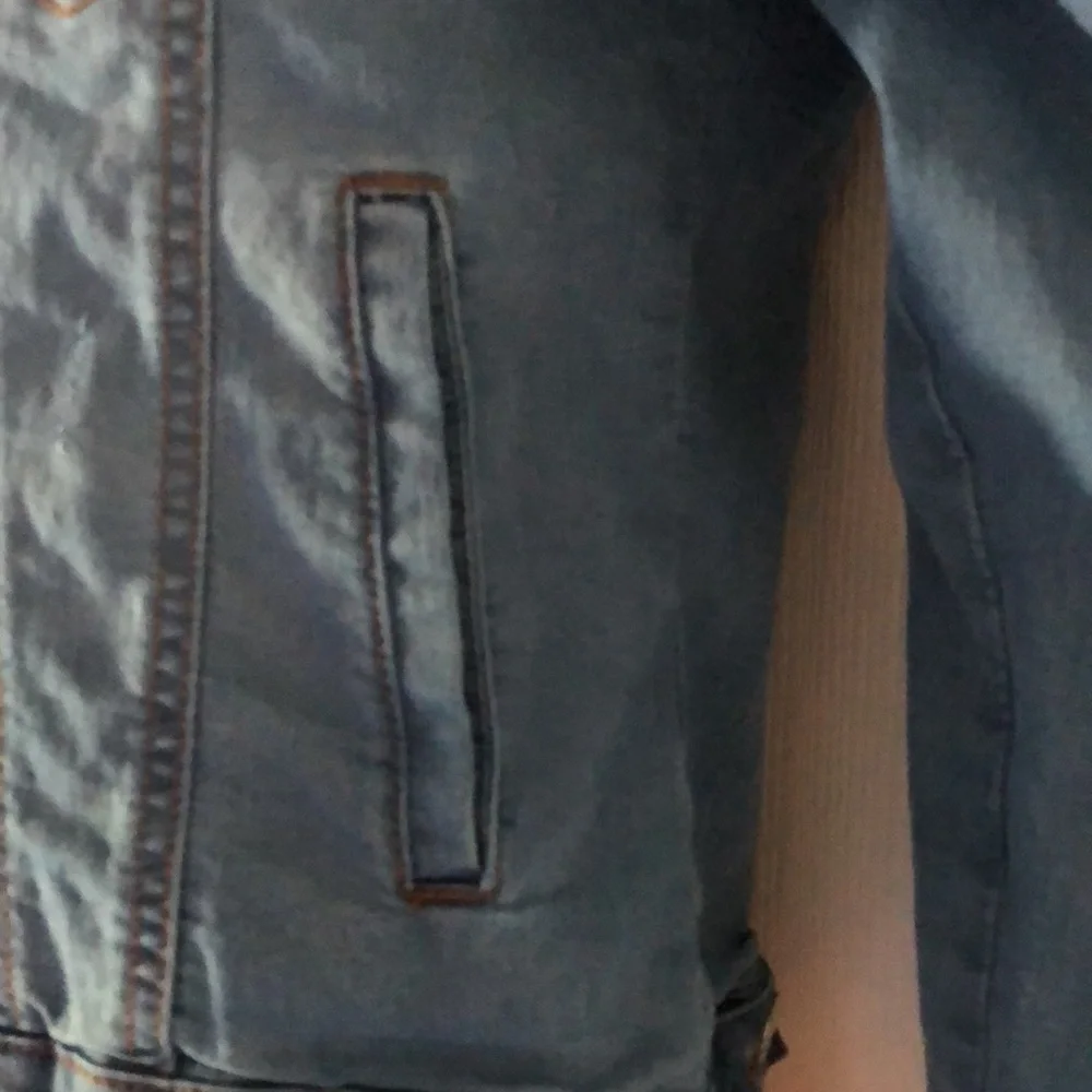 Women’s blue age button Jean stretchy jacket - Picture 9 of 16